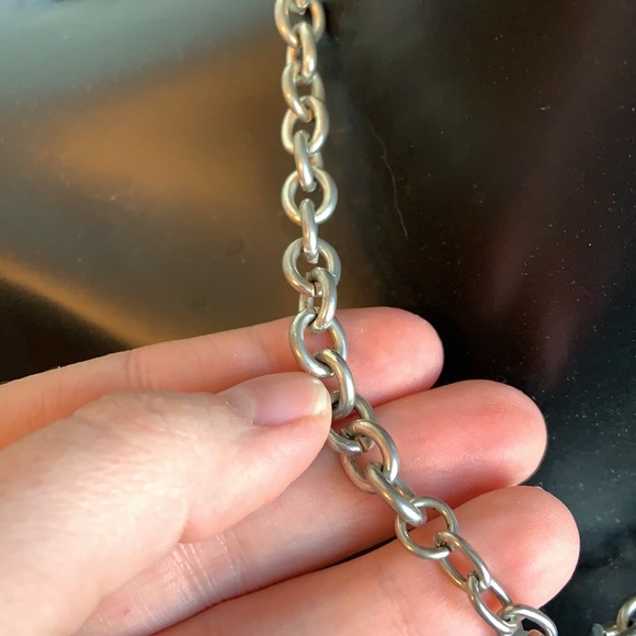 💗Silver Toggle Heart Necklace Vintage - Picture 3 of 6